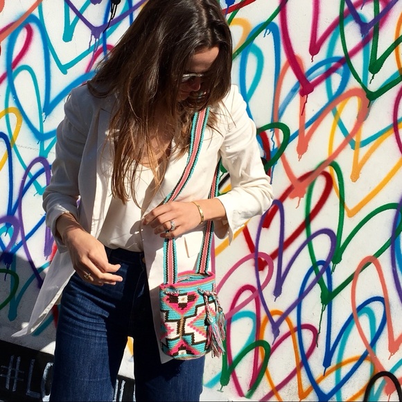 RARE mochila wayuu Colombian bag ✨ festival boho - Picture 2 of 4